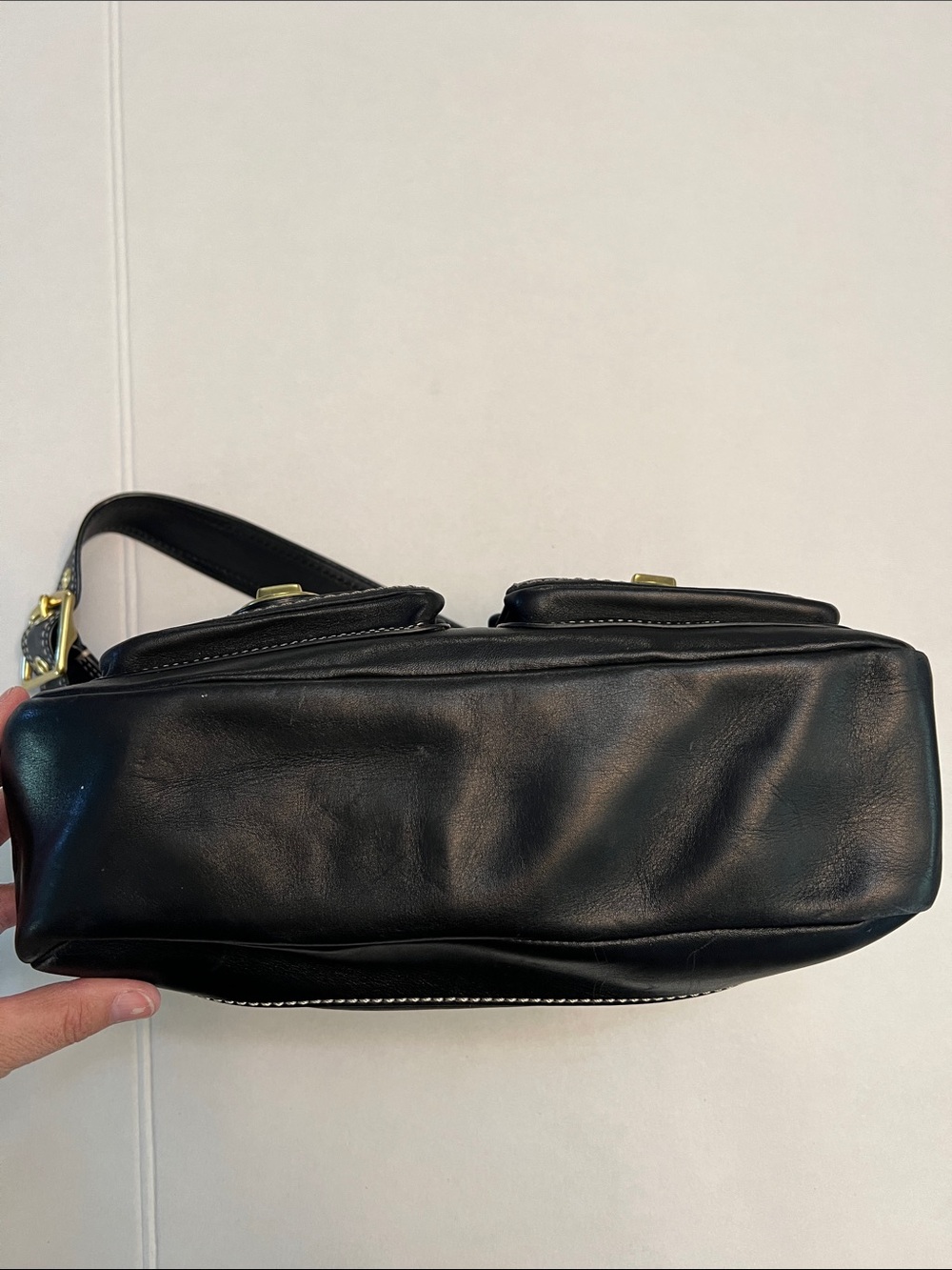 COACH LEGACY 65th ANNIVERSARY BLACK DOUBLE TURNLOCK F12868 Y2K SHOULDER BAG - Picture 5 of 16